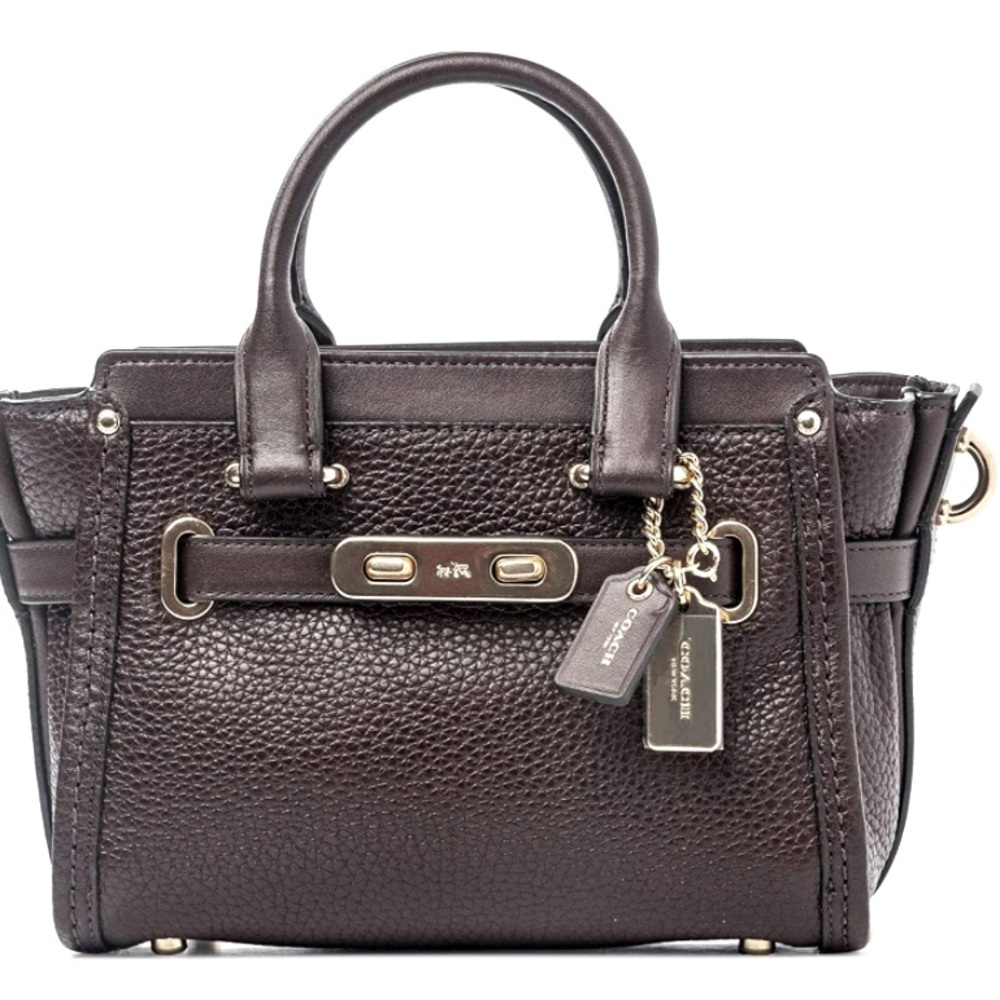 COACH Pebbled Leather Coach Swagger
